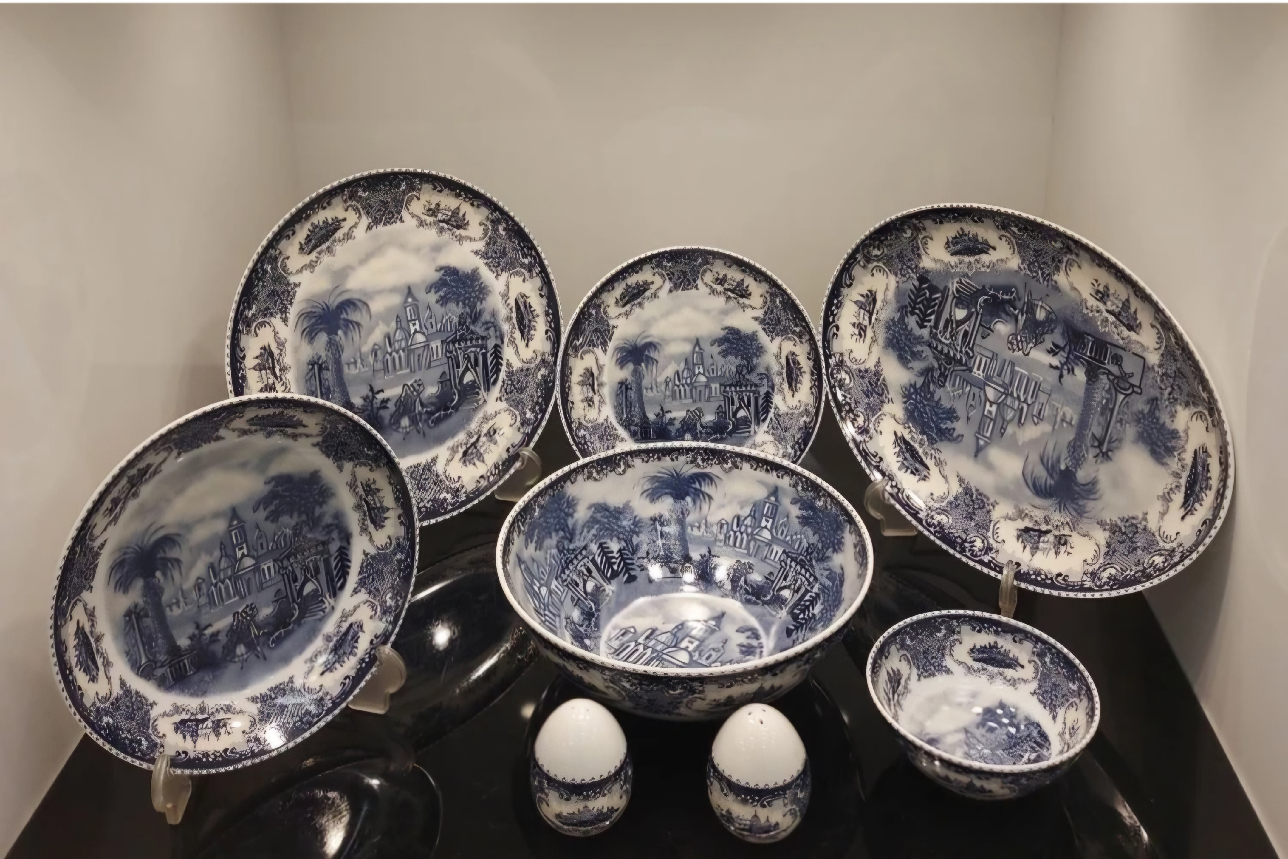 سرویس ۲۸پارچه غذا خوری چینی آکسفورد آبی